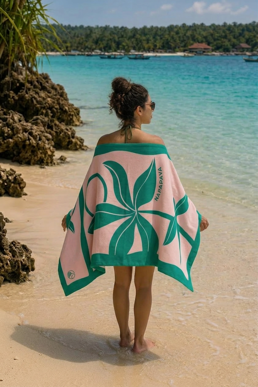 Drap de plage Napapaya Bali avec coussin intégré image 1