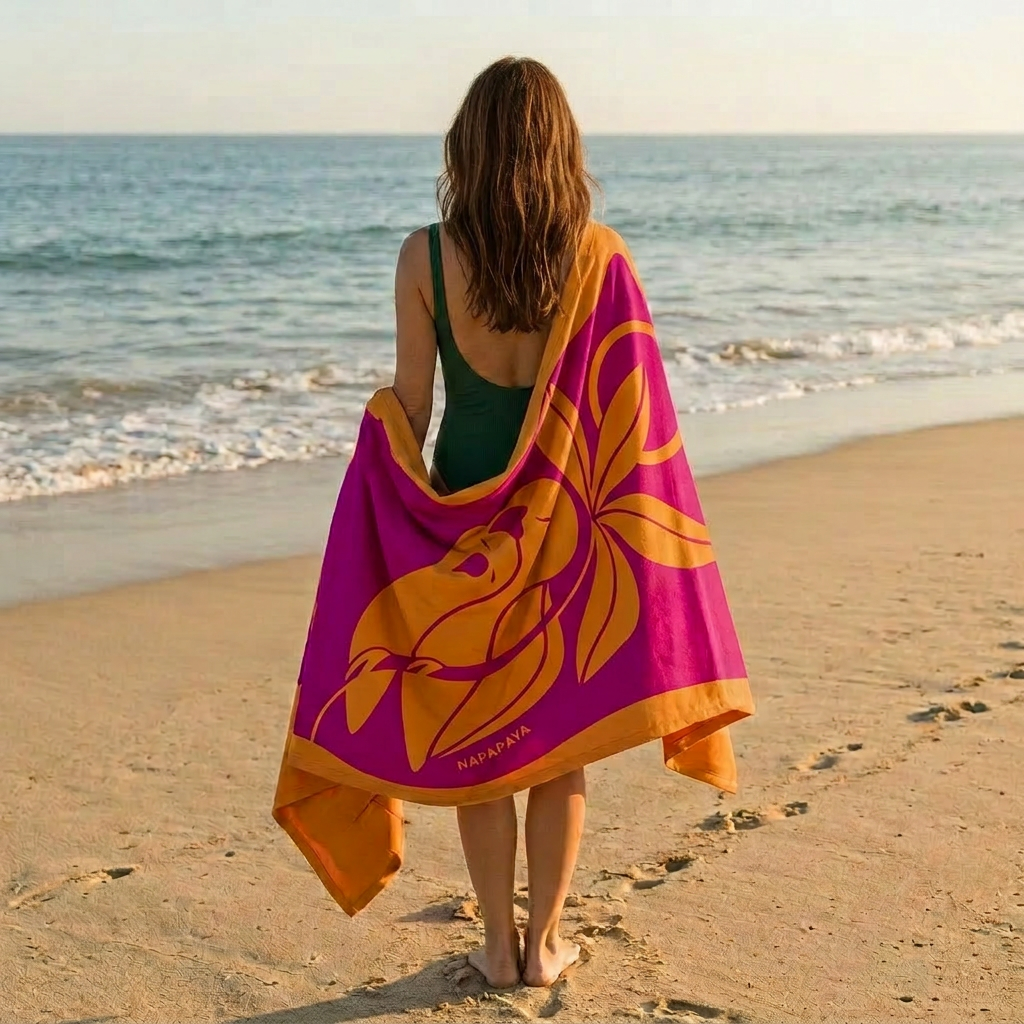 Drap de plage Napapaya Tetiroa avec coussin intégré image 2