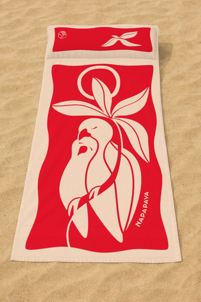 Drap de plage avec coussin intégré "Aruba"